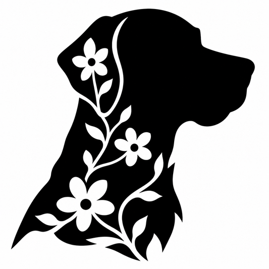 Dog With Flowers