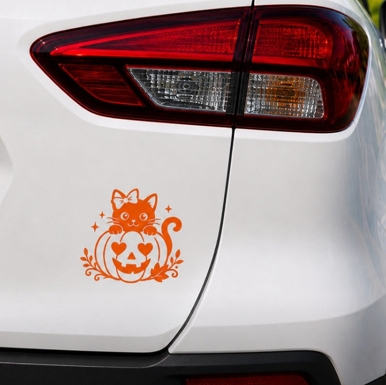 Kitty With Pumpkin